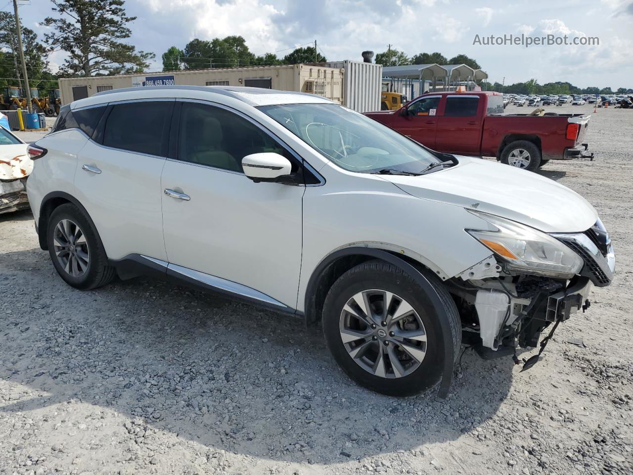 2017 Nissan Murano S White vin: 5N1AZ2MG5HN145672