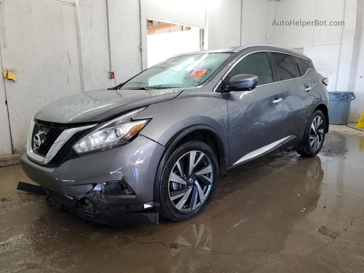 2018 Nissan Murano S Серый vin: 5N1AZ2MG5JN119076