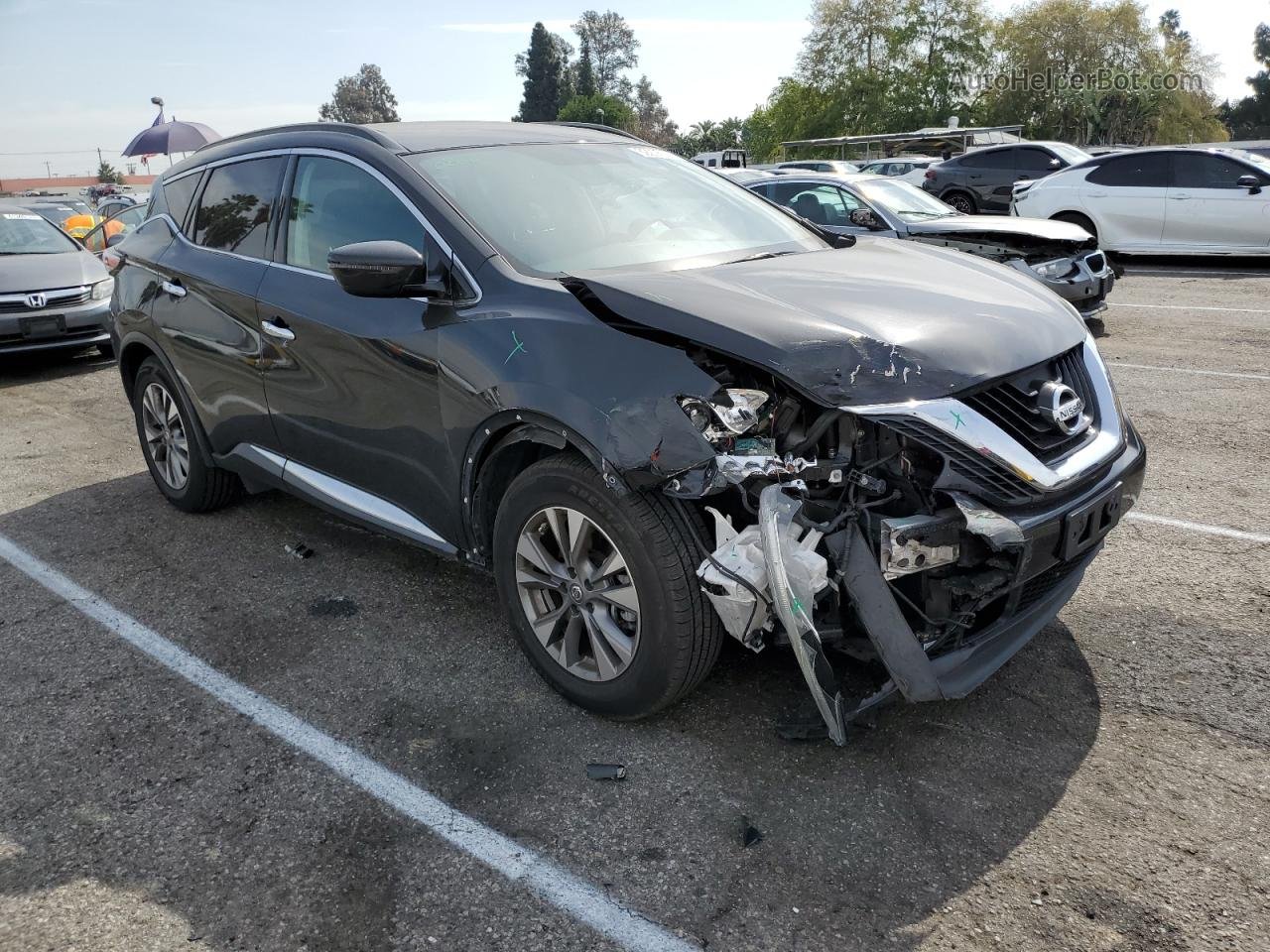 2018 Nissan Murano S Black vin: 5N1AZ2MG5JN165734