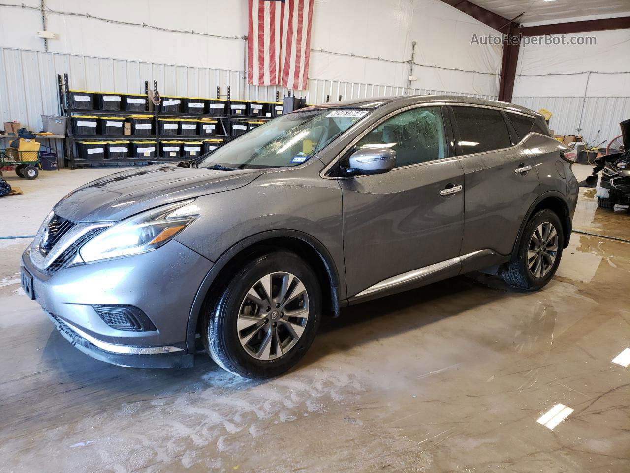 2018 Nissan Murano S Gray vin: 5N1AZ2MG5JN176538