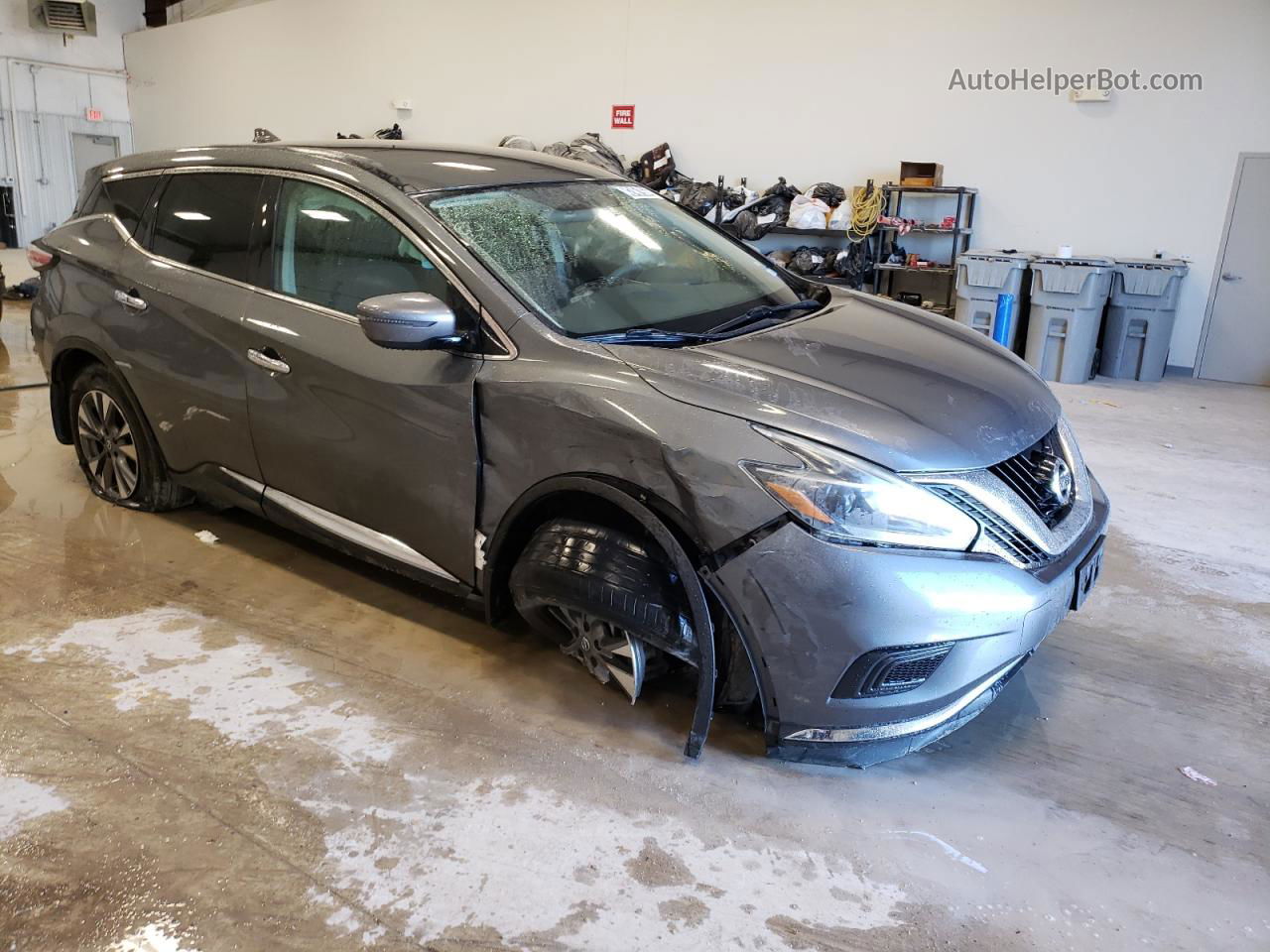 2018 Nissan Murano S Gray vin: 5N1AZ2MG5JN176538