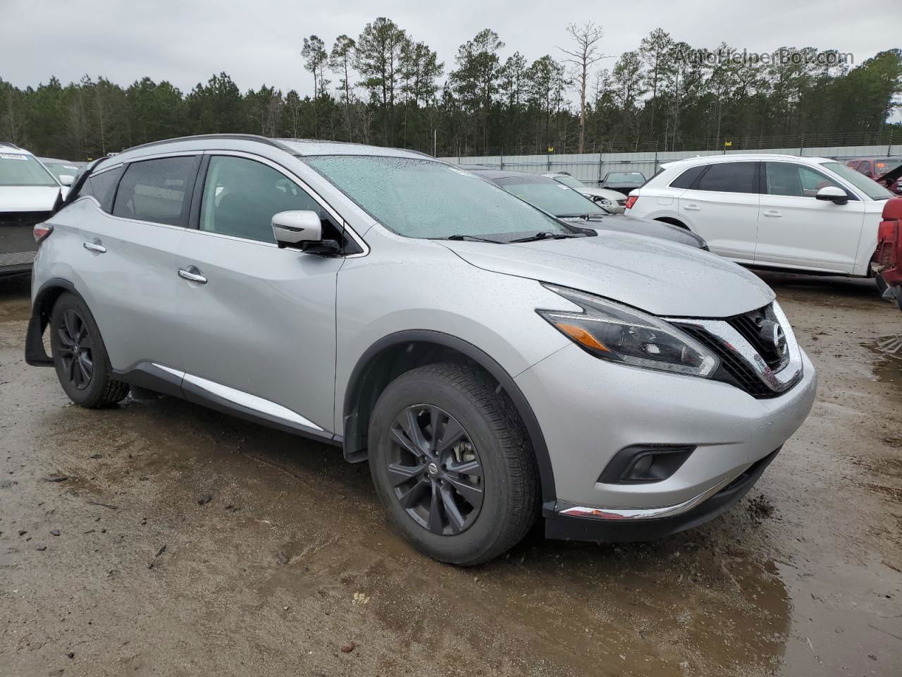 2018 Nissan Murano S Silver vin: 5N1AZ2MG5JN191833