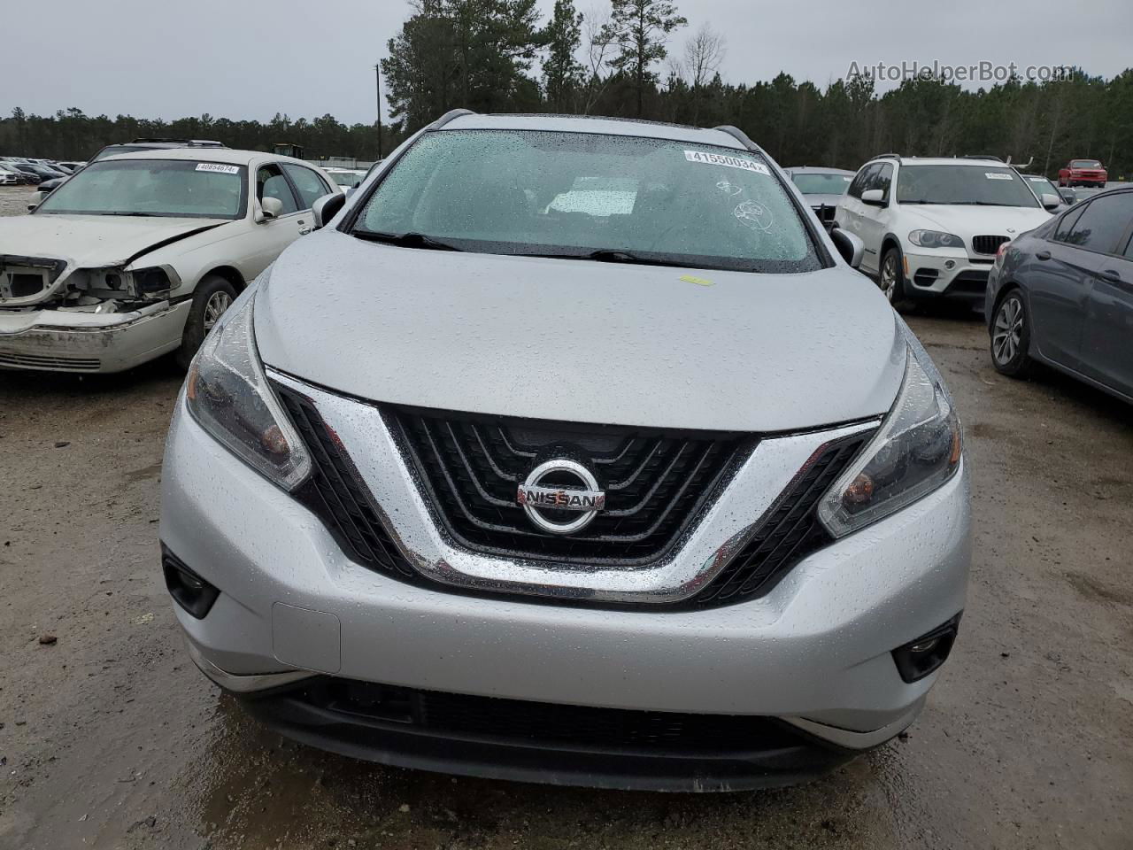 2018 Nissan Murano S Silver vin: 5N1AZ2MG5JN191833