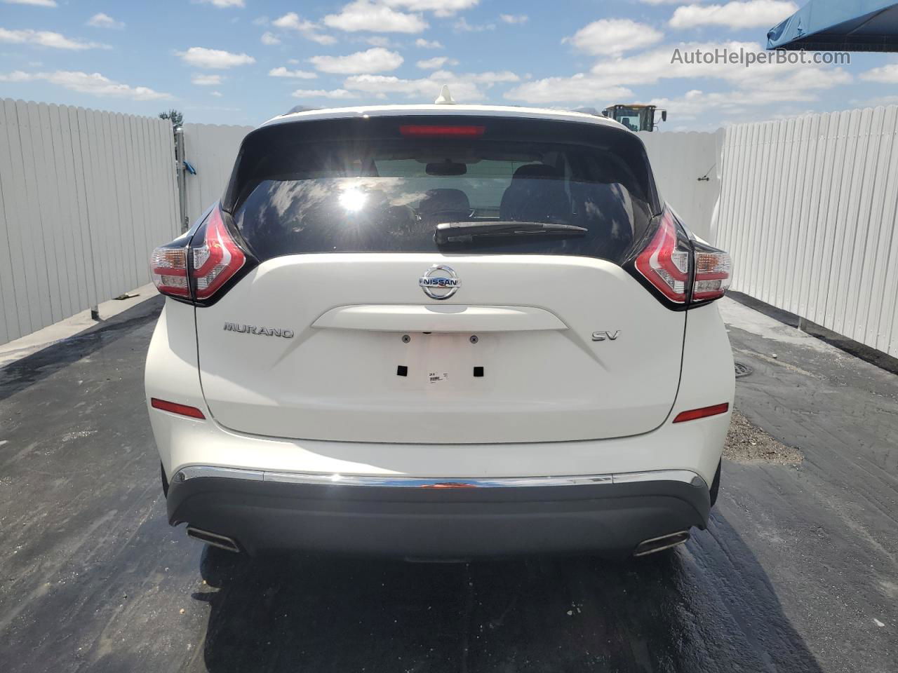 2018 Nissan Murano S White vin: 5N1AZ2MG5JN202944