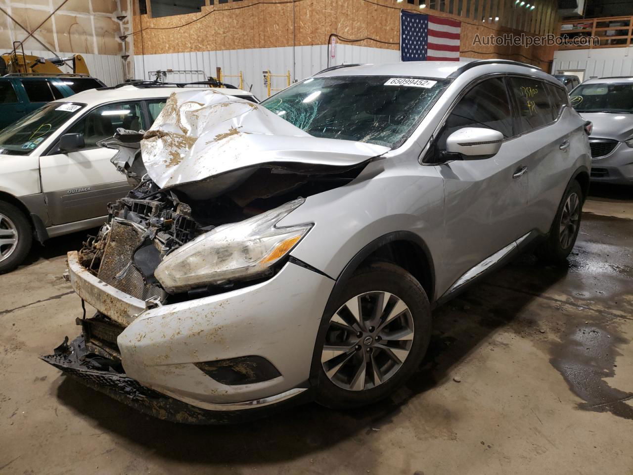 2017 Nissan Murano S Silver vin: 5N1AZ2MG6HN111997