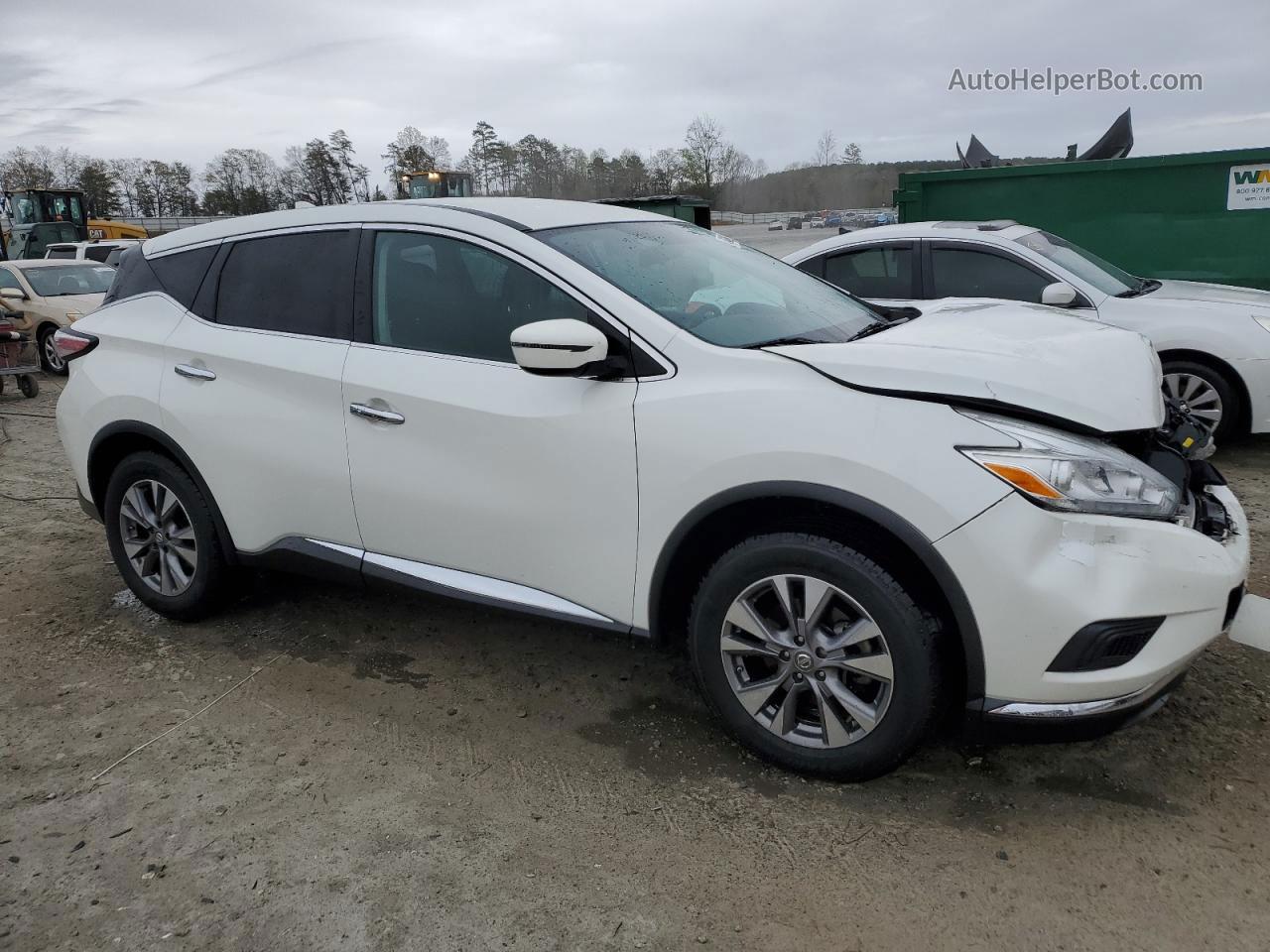 2017 Nissan Murano S White vin: 5N1AZ2MG6HN130260