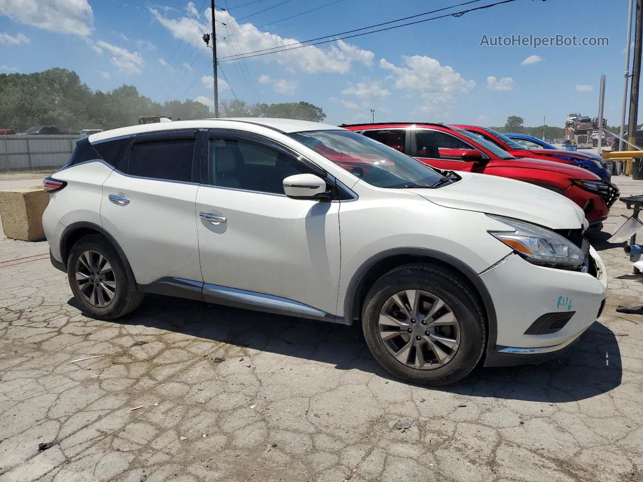 2017 Nissan Murano S White vin: 5N1AZ2MG6HN146927