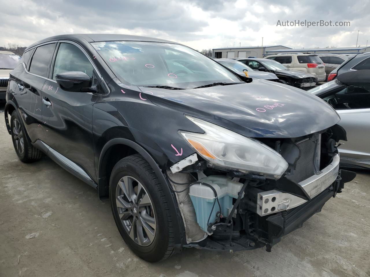 2017 Nissan Murano S Черный vin: 5N1AZ2MG6HN151738