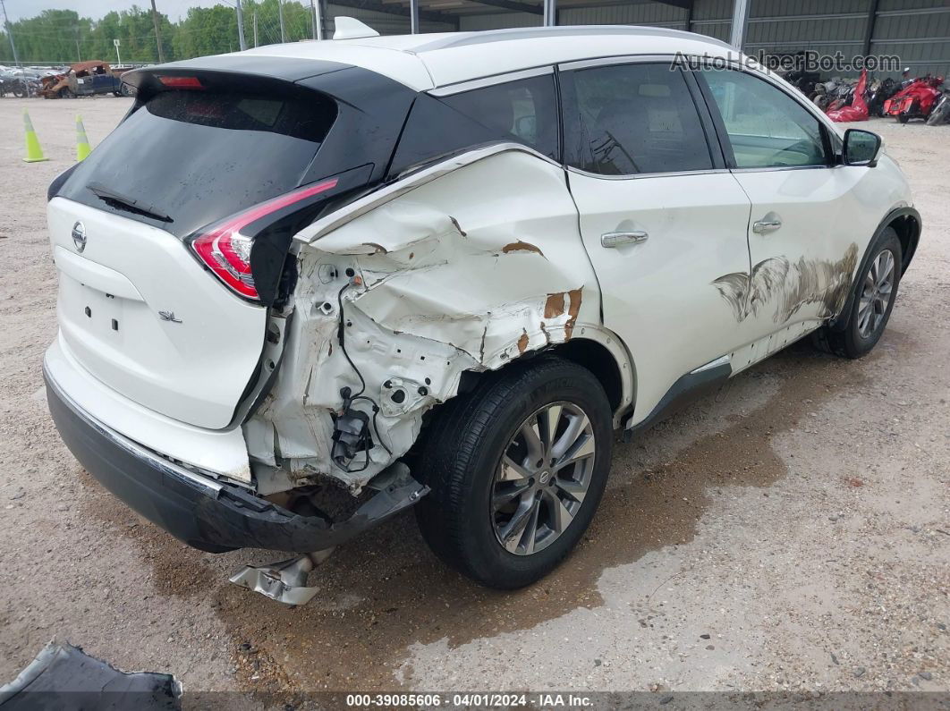 2018 Nissan Murano Sl White vin: 5N1AZ2MG6JN109513