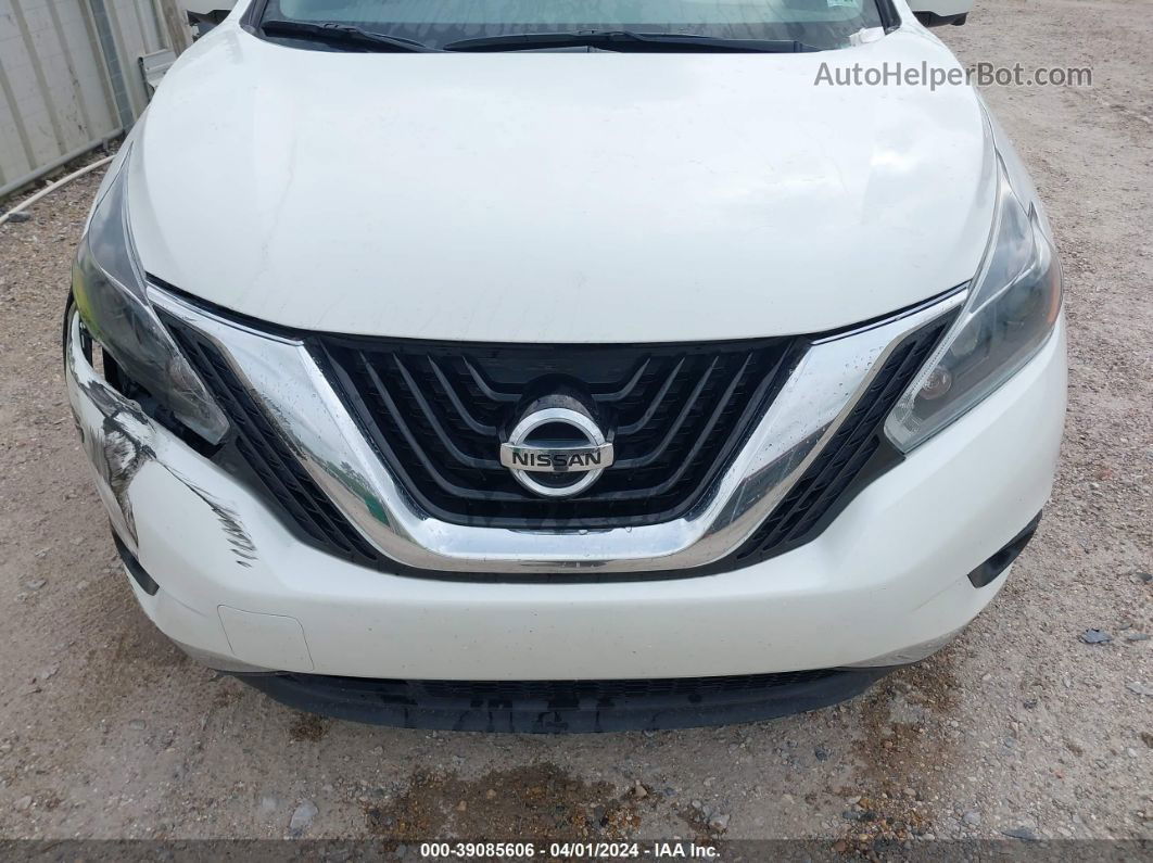 2018 Nissan Murano Sl White vin: 5N1AZ2MG6JN109513