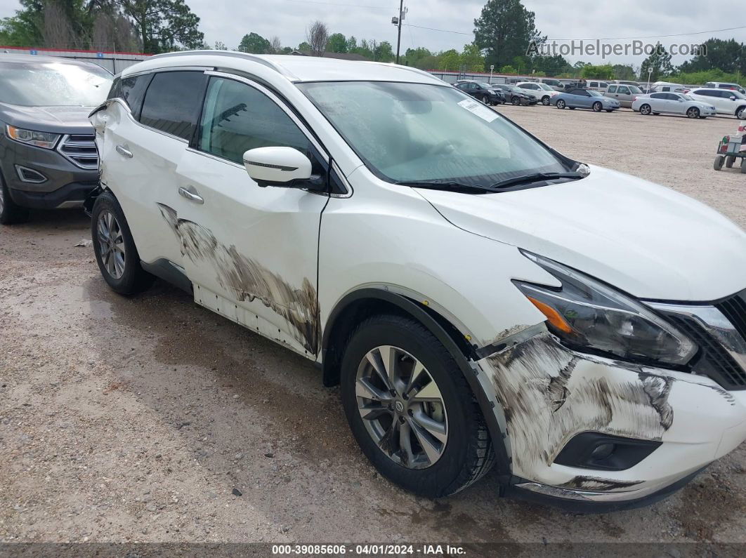 2018 Nissan Murano Sl White vin: 5N1AZ2MG6JN109513