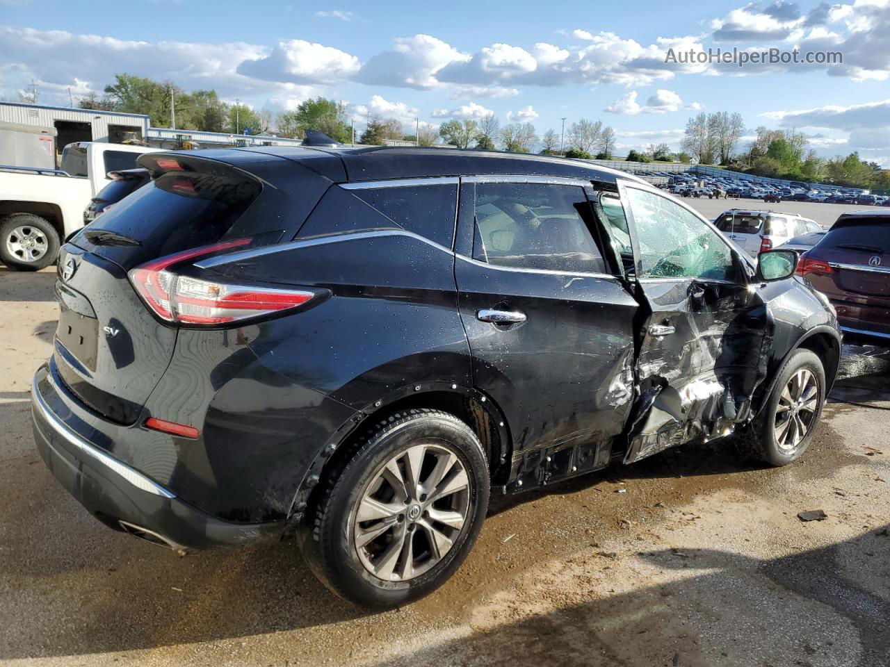 2018 Nissan Murano S Black vin: 5N1AZ2MG6JN116171