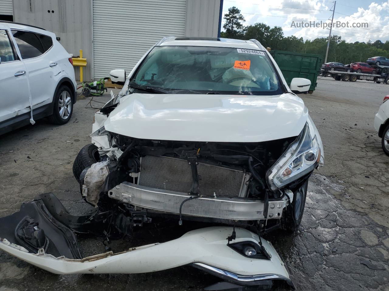 2018 Nissan Murano S White vin: 5N1AZ2MG6JN143693