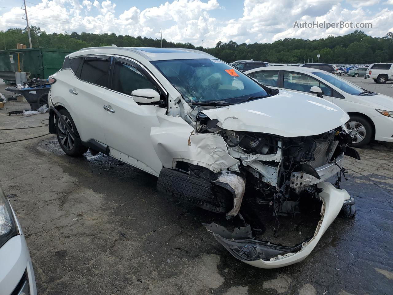 2018 Nissan Murano S White vin: 5N1AZ2MG6JN143693