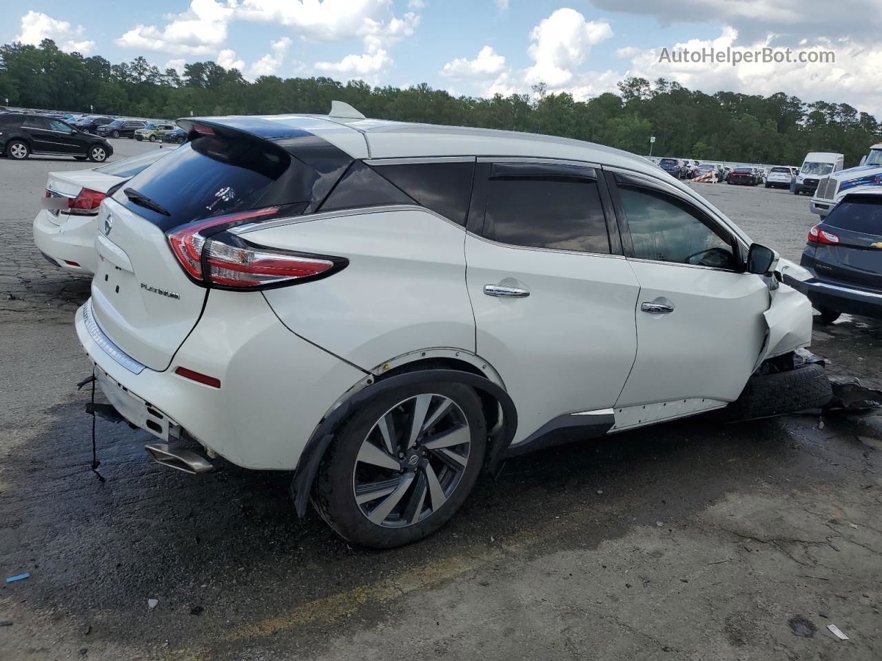 2018 Nissan Murano S White vin: 5N1AZ2MG6JN143693