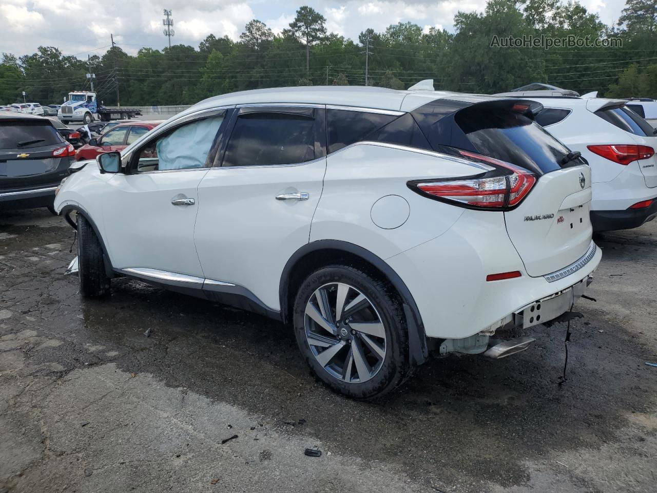 2018 Nissan Murano S White vin: 5N1AZ2MG6JN143693