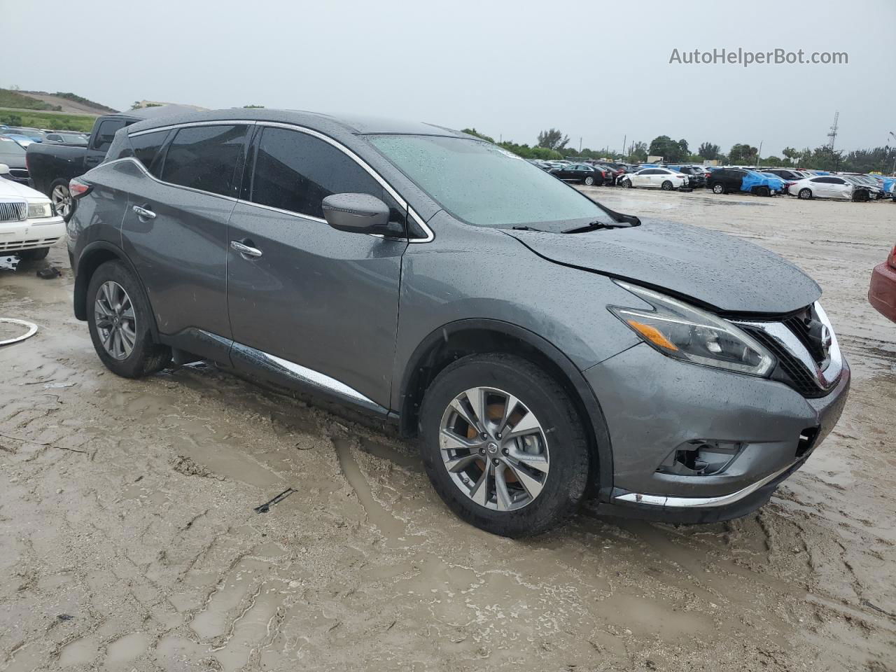 2018 Nissan Murano S Серый vin: 5N1AZ2MG6JN145668