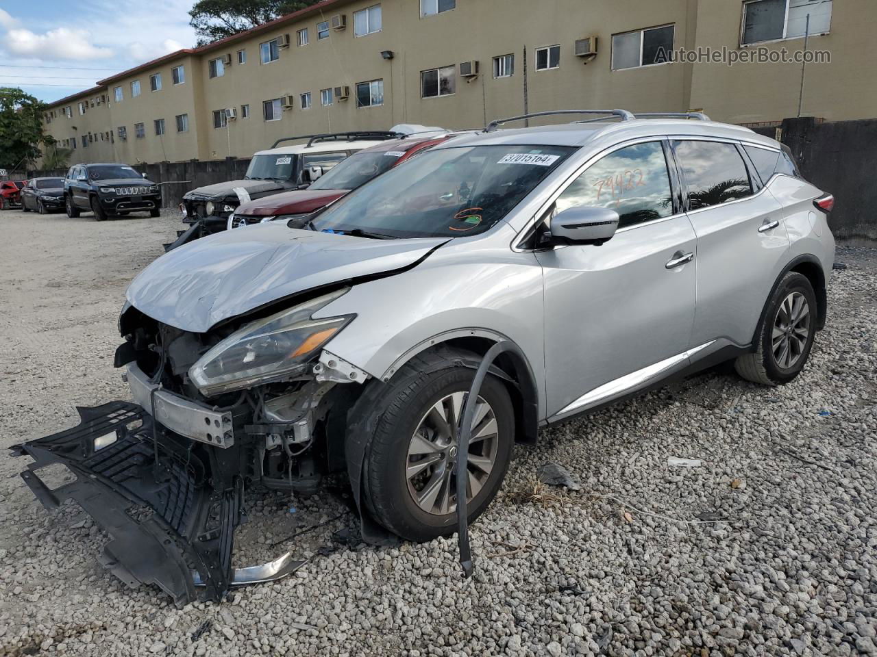 2018 Nissan Murano S Silver vin: 5N1AZ2MG6JN173020