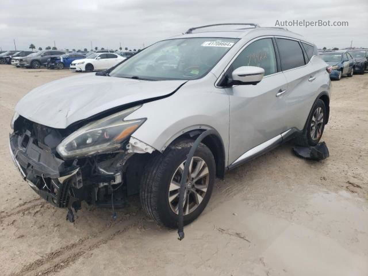 2018 Nissan Murano S Silver vin: 5N1AZ2MG6JN173020