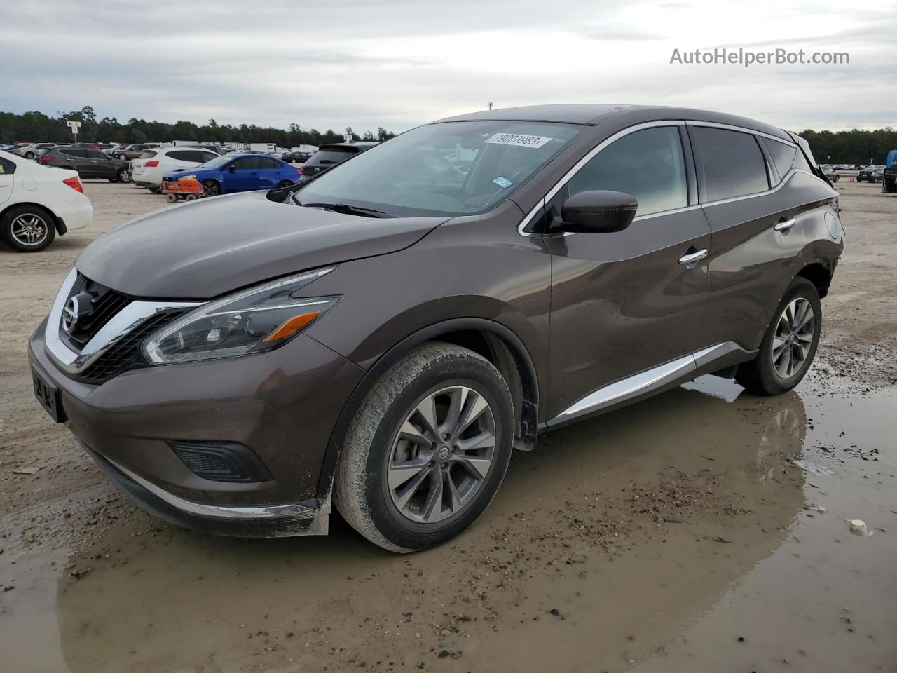 2018 Nissan Murano S Серый vin: 5N1AZ2MG6JN187886