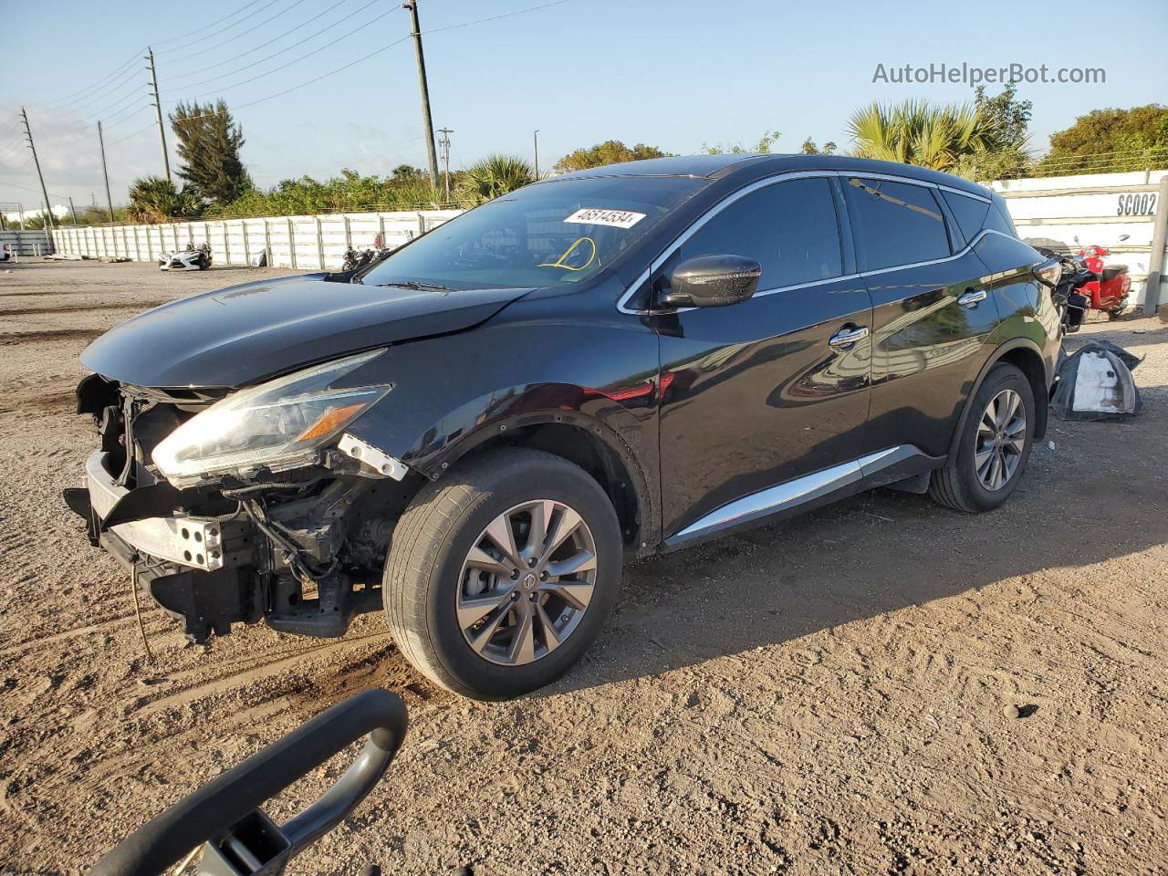 2018 Nissan Murano S Черный vin: 5N1AZ2MG6JN189766