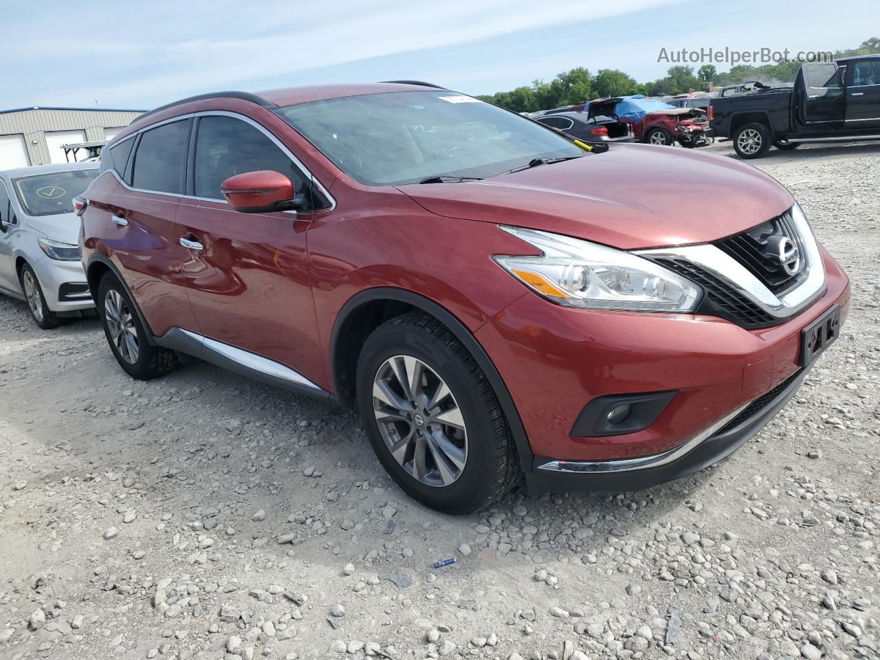 2017 Nissan Murano S Red vin: 5N1AZ2MG7HN123950