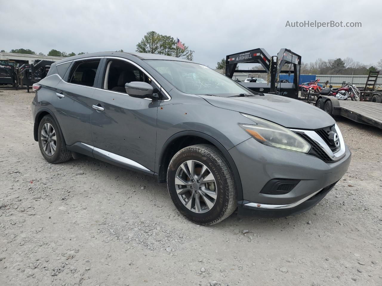 2018 Nissan Murano S Gray vin: 5N1AZ2MG7JN111254