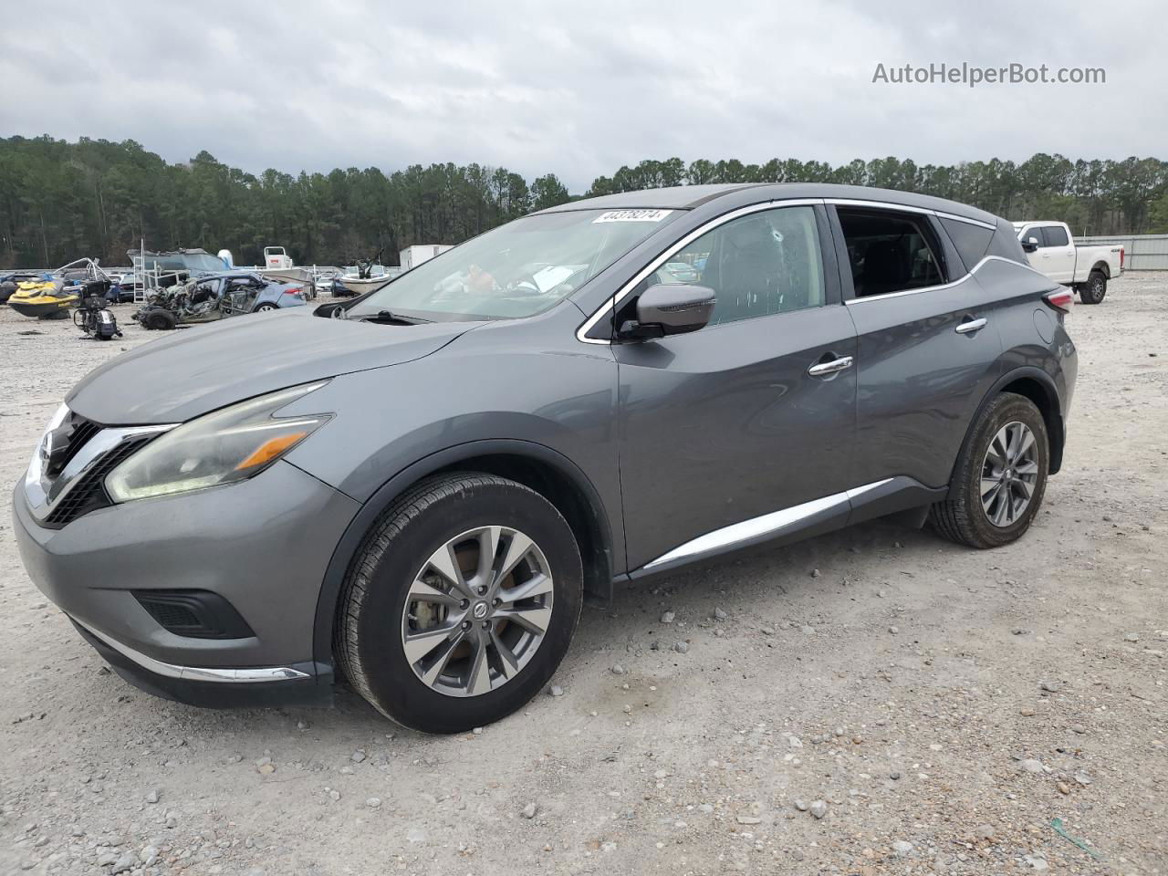 2018 Nissan Murano S Gray vin: 5N1AZ2MG7JN111254