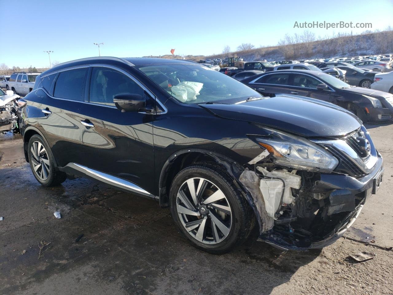 2018 Nissan Murano S Black vin: 5N1AZ2MG7JN125803