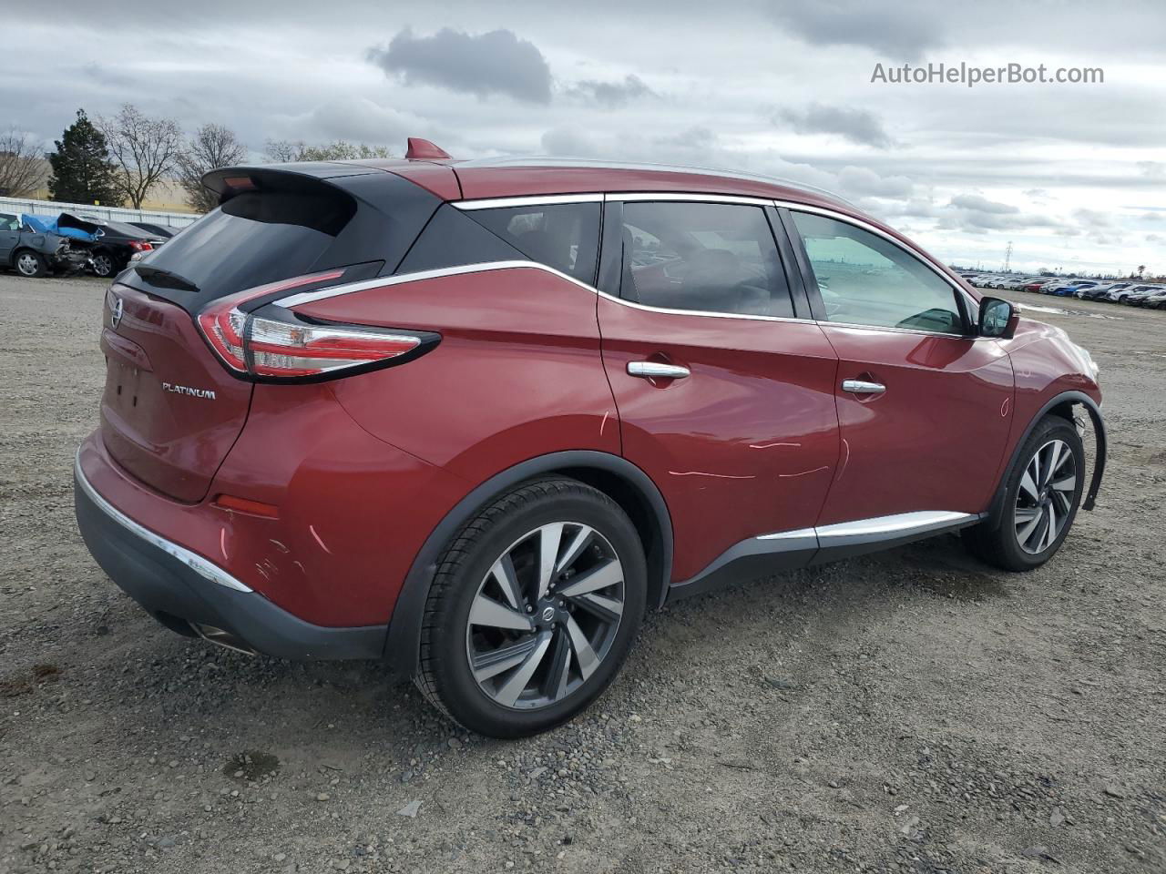 2018 Nissan Murano S Бордовый vin: 5N1AZ2MG7JN140530