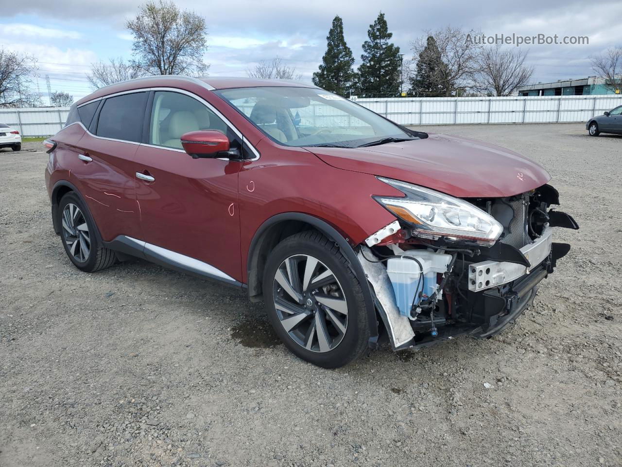 2018 Nissan Murano S Бордовый vin: 5N1AZ2MG7JN140530