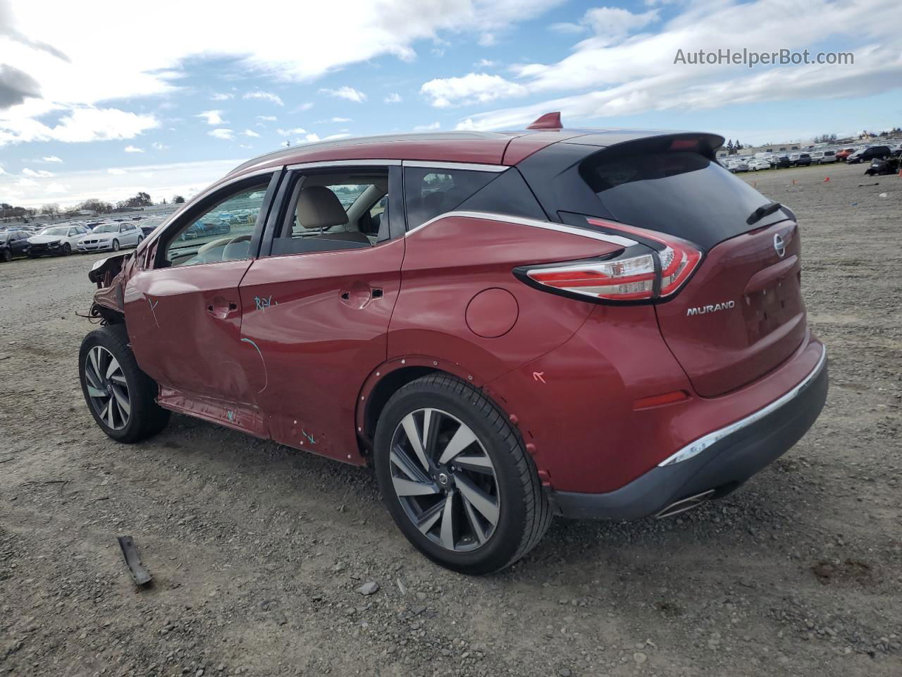 2018 Nissan Murano S Бордовый vin: 5N1AZ2MG7JN140530