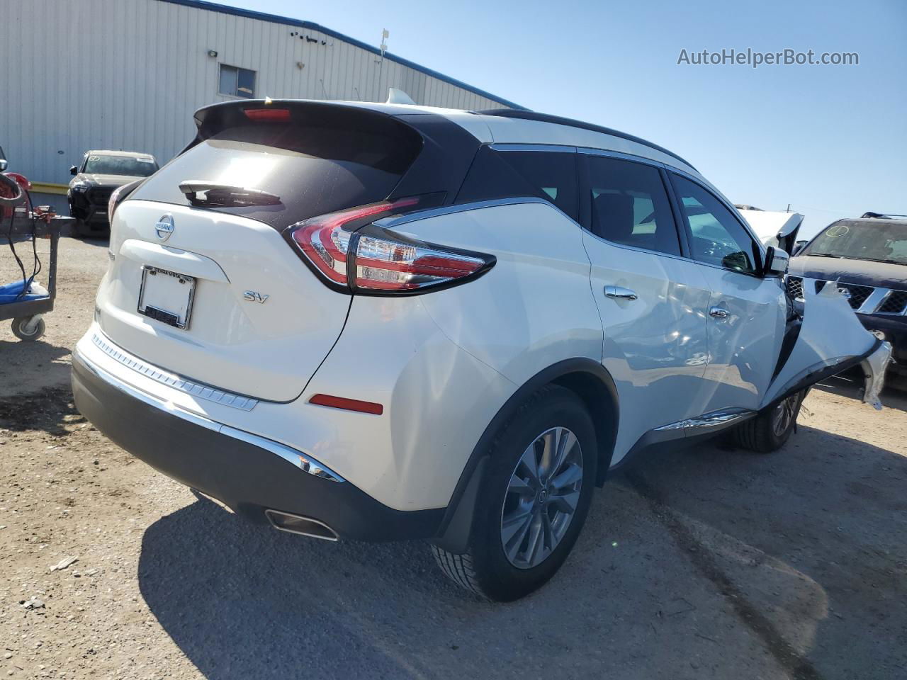 2018 Nissan Murano S White vin: 5N1AZ2MG7JN162611