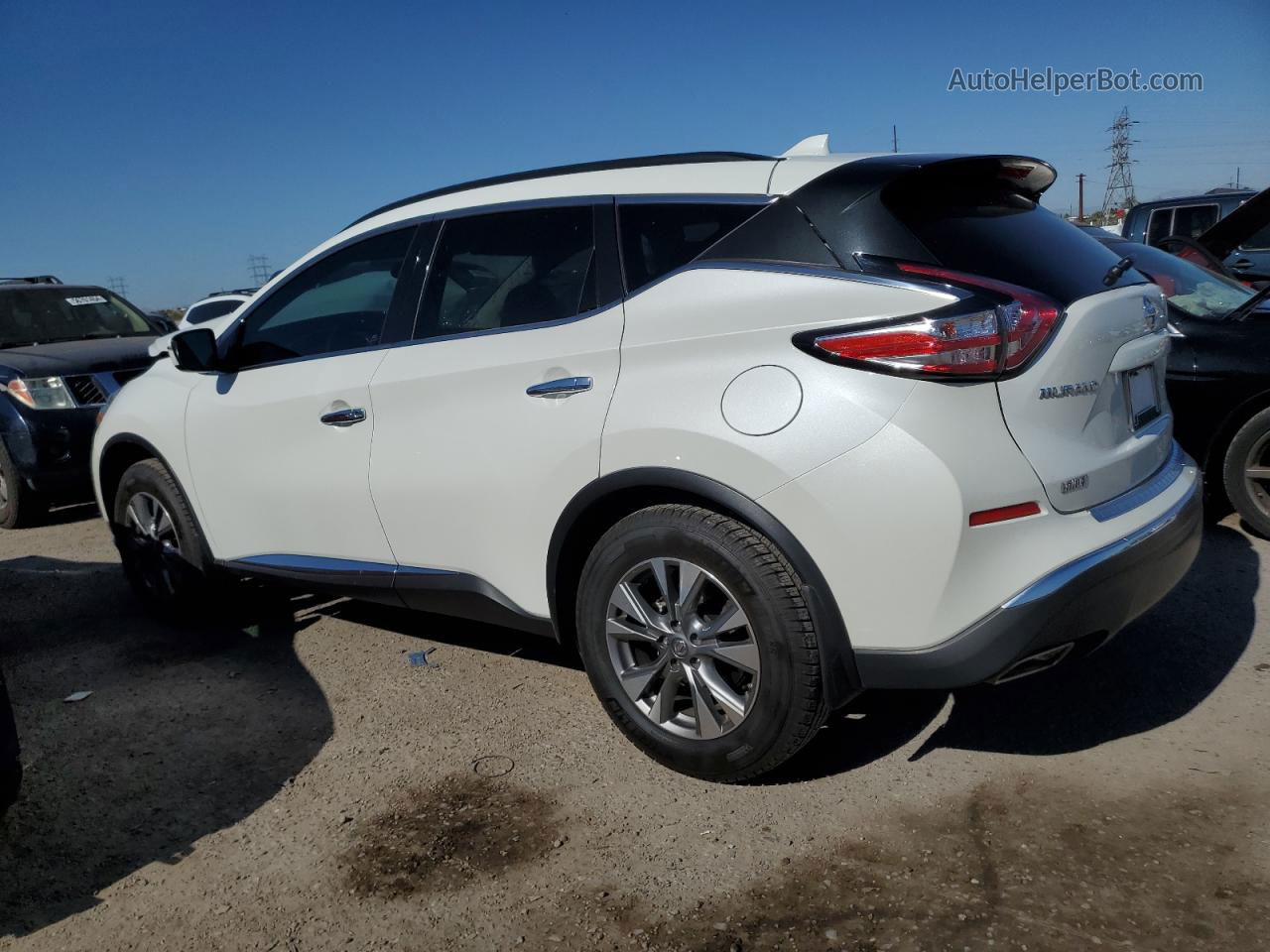 2018 Nissan Murano S White vin: 5N1AZ2MG7JN162611