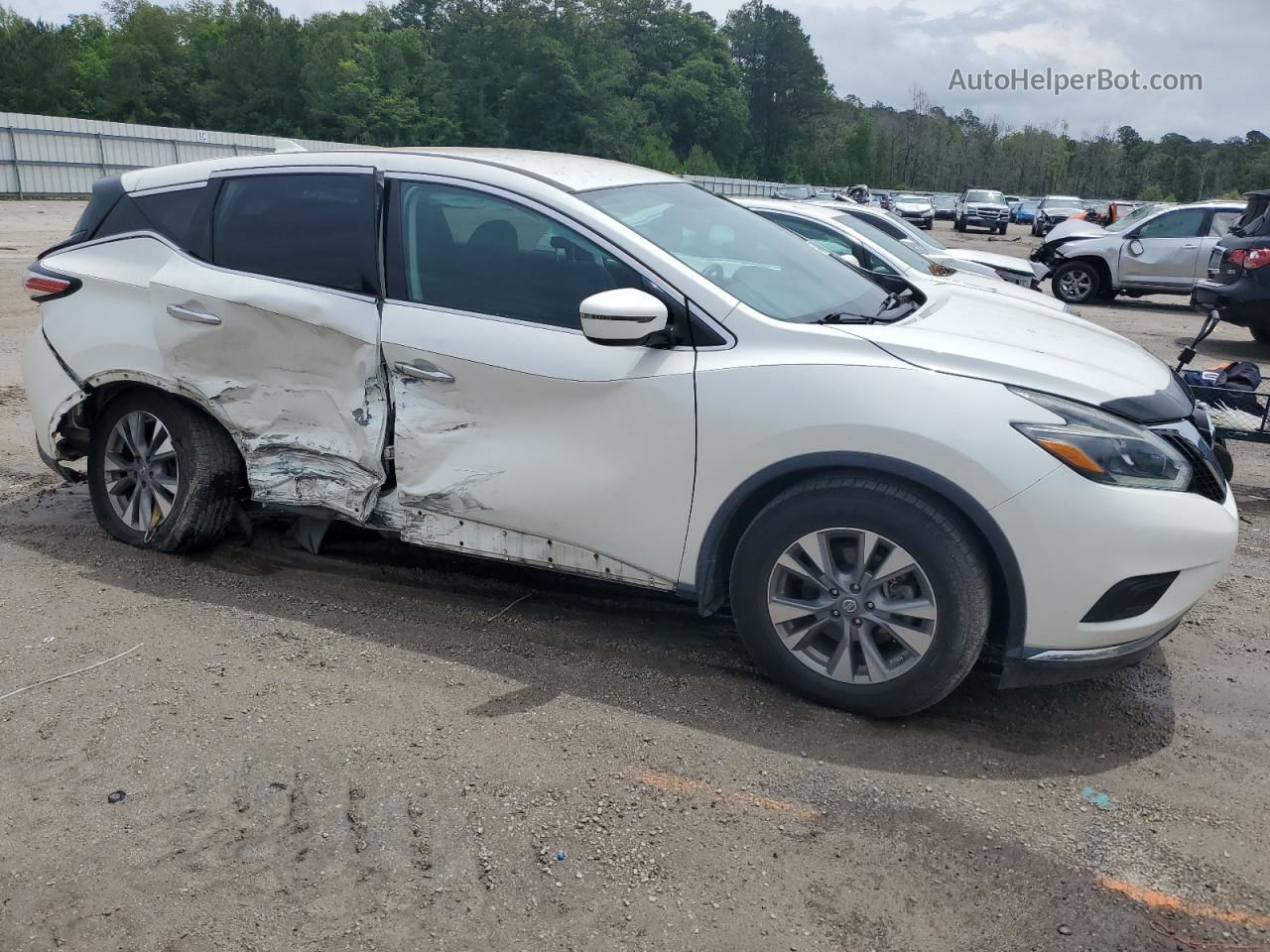 2018 Nissan Murano S White vin: 5N1AZ2MG7JN180493