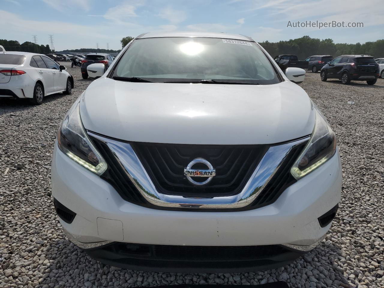 2018 Nissan Murano S White vin: 5N1AZ2MG7JN186469