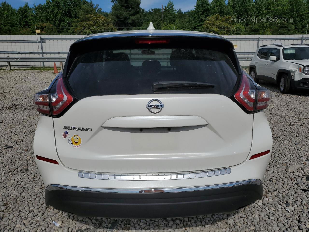 2018 Nissan Murano S White vin: 5N1AZ2MG7JN186469