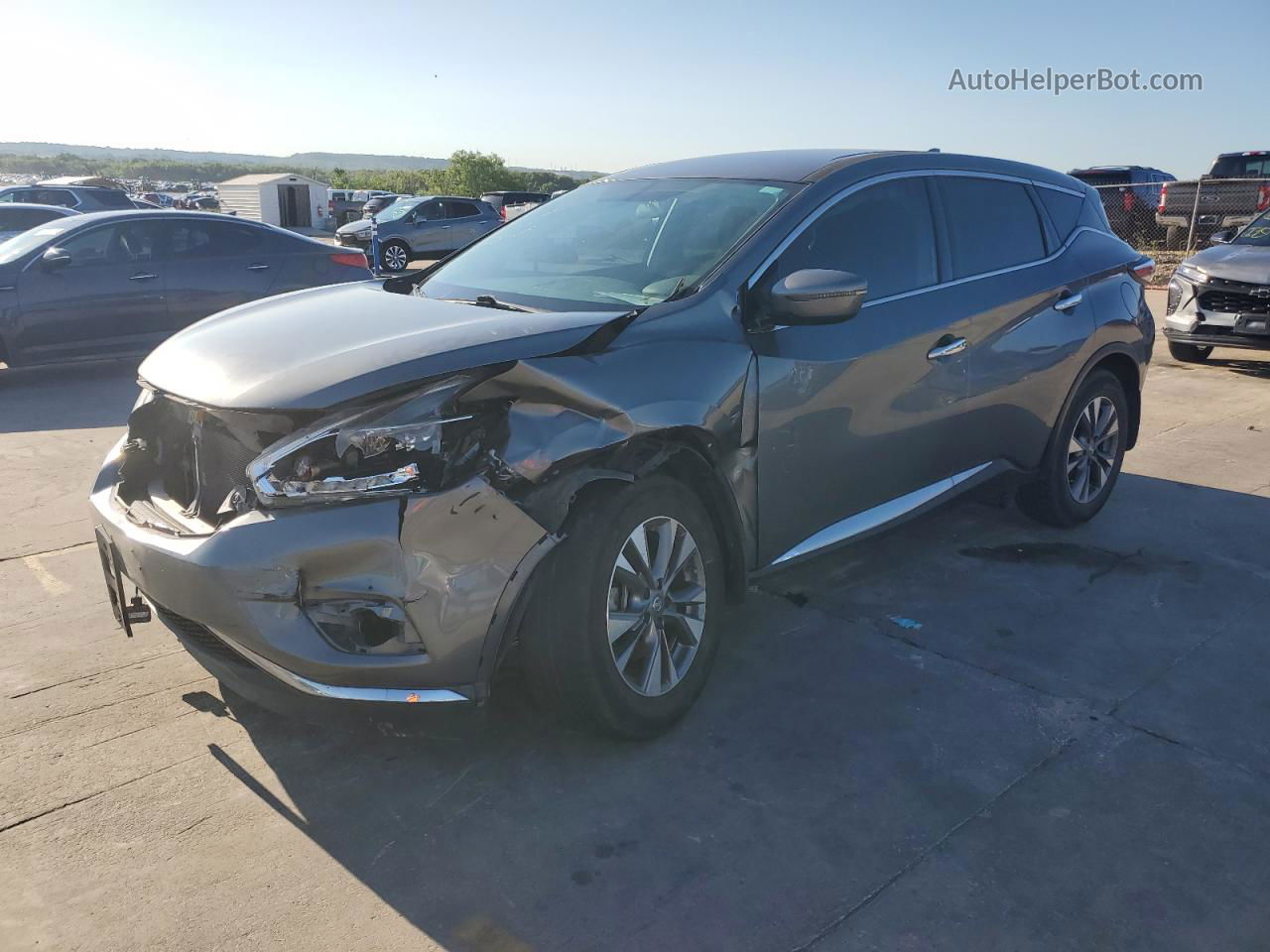 2018 Nissan Murano S Серый vin: 5N1AZ2MG7JN188481