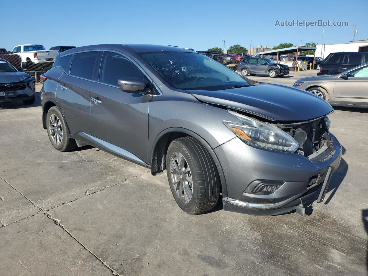 2018 Nissan Murano S Серый vin: 5N1AZ2MG7JN188481