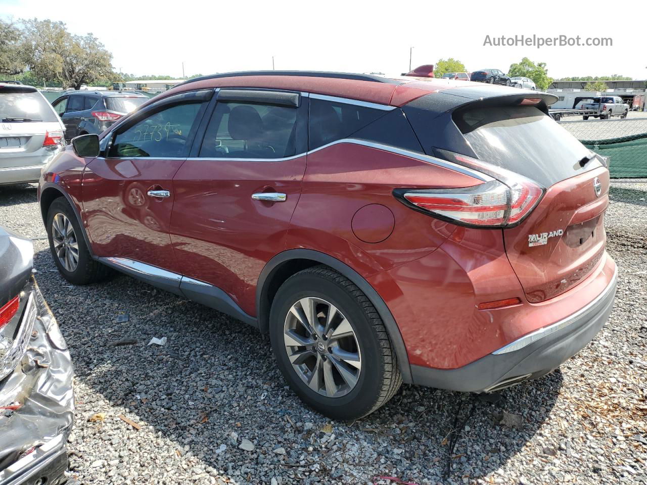 2017 Nissan Murano S Red vin: 5N1AZ2MG8HN103884