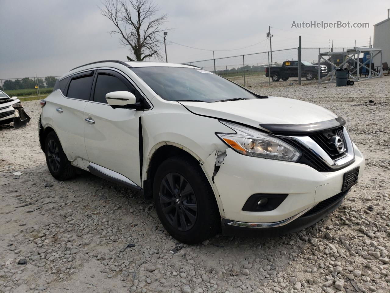 2017 Nissan Murano S White vin: 5N1AZ2MG8HN179699