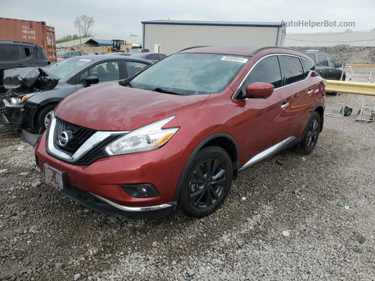 2017 Nissan Murano S Maroon vin: 5N1AZ2MG8HN188340