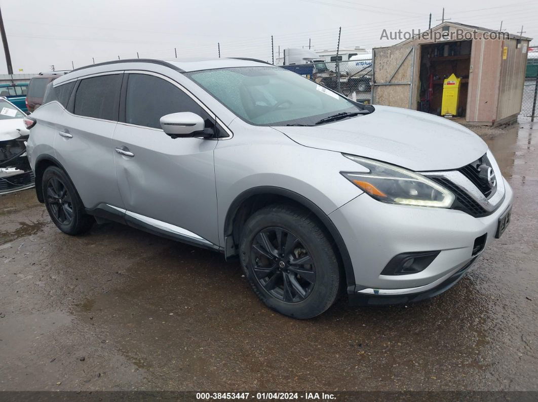 2018 Nissan Murano Sv Silver vin: 5N1AZ2MG8JN108380