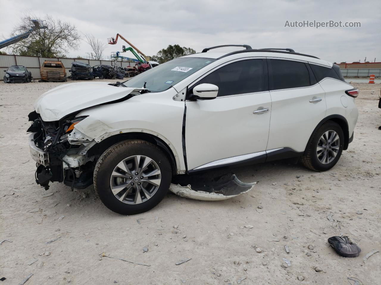 2018 Nissan Murano S White vin: 5N1AZ2MG8JN149091