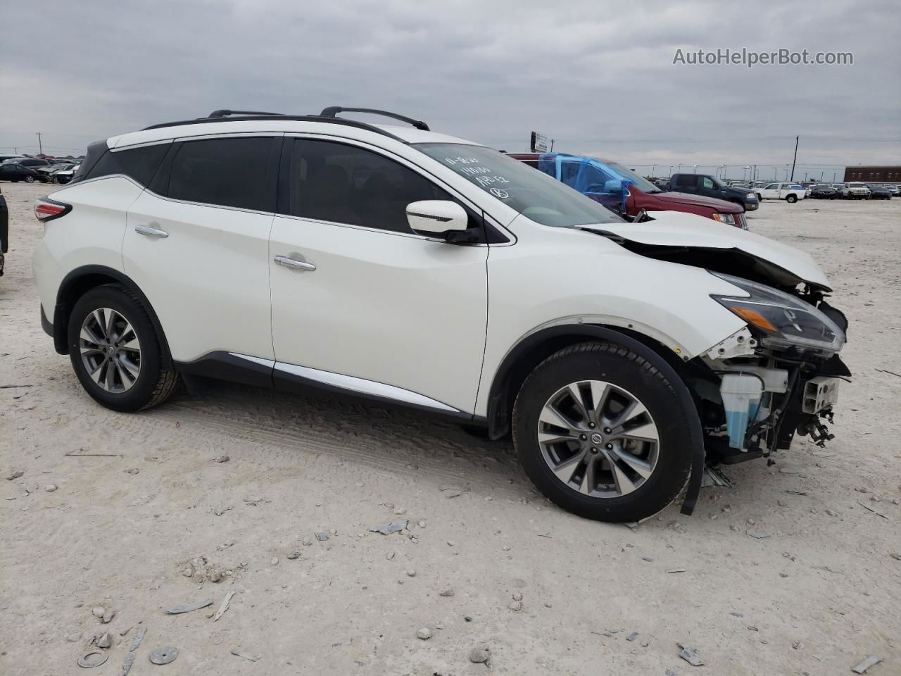 2018 Nissan Murano S White vin: 5N1AZ2MG8JN149091