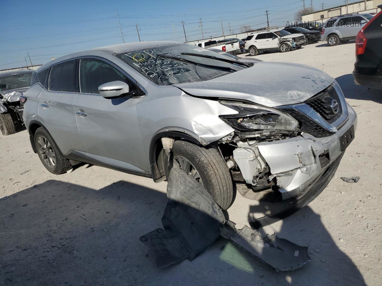 2018 Nissan Murano S Silver vin: 5N1AZ2MG8JN198114