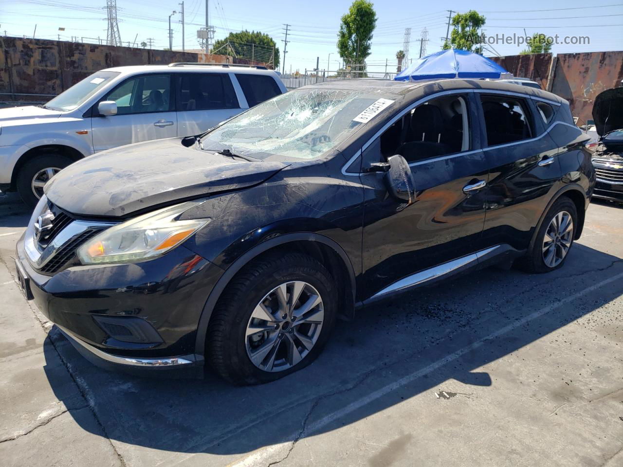 2017 Nissan Murano S Black vin: 5N1AZ2MG9HN183941