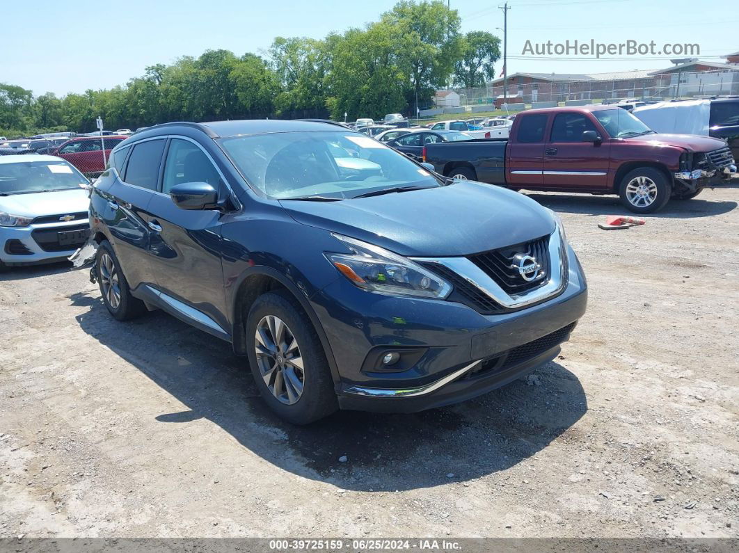 2018 Nissan Murano Sv Синий vin: 5N1AZ2MG9JN110347