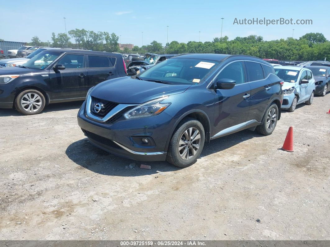 2018 Nissan Murano Sv Синий vin: 5N1AZ2MG9JN110347