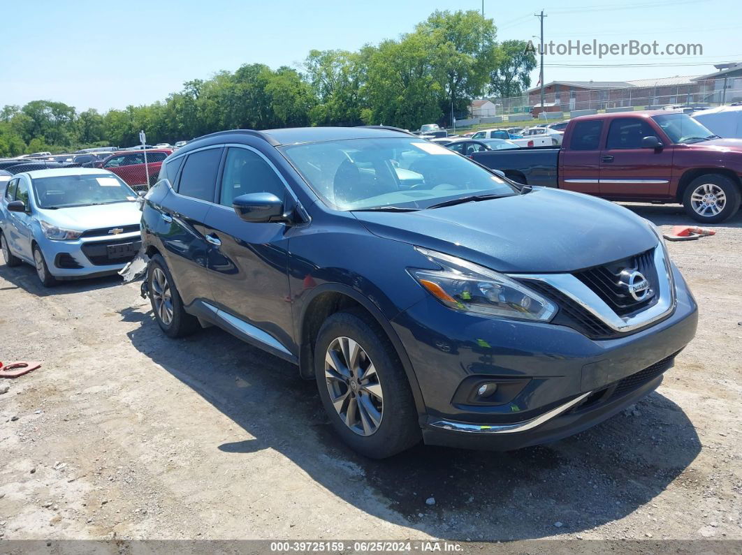 2018 Nissan Murano Sv Blue vin: 5N1AZ2MG9JN110347